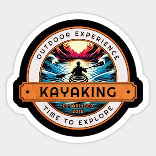 Outdoor Experience Kayaking Design Sticker